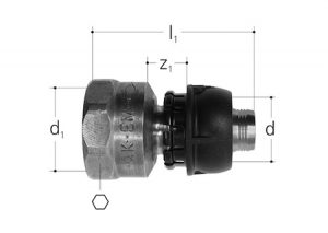 Raccordo femmina-GF-Tubiplast