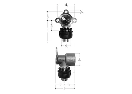 Gomito flangiato-GF-Tubiplast