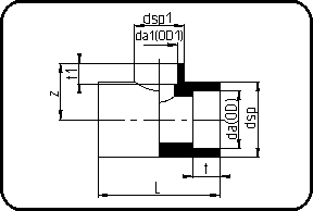 T 90° RIDOTTO PP TASCA