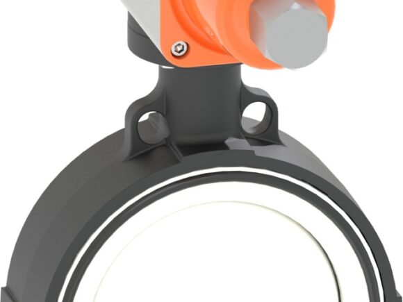 VALVOLA A FARFALLA 240 PVDF PNEUMATICA NORMALMENTE CHIUSA