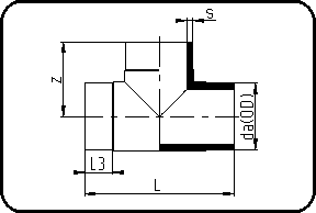 TEE 90° TESTA/TESTA PP