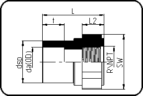 MANICOTTO PVDF FEMMINA