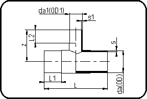 T 90° RIDOTTO PP TERMINALE LUNGO