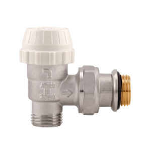 VALVOLA AD ANGOLO CON CAPPUCCIO TERMOSTATIZZATA