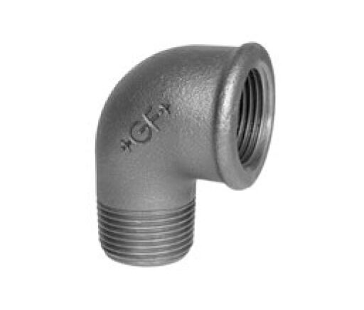 GOMITO 90 GRADI FIGURA 92 MASCHIO/FEMMINA ZINCATO CUORE BIANCO