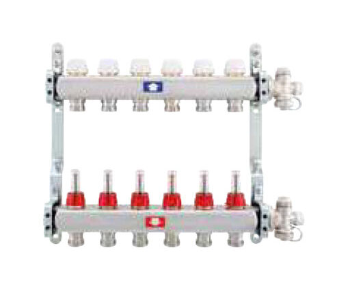 COLLETTORE DOPPIO FLOW METER 8 USCITE INOX