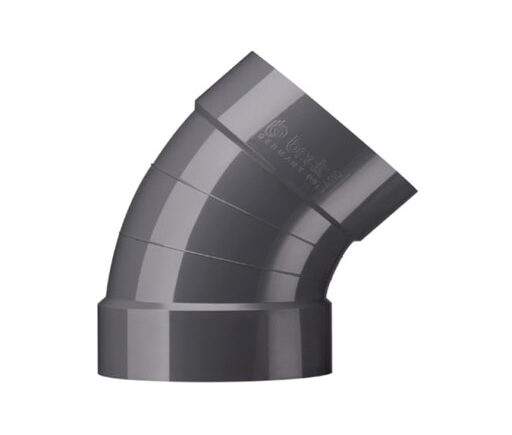 CURVA A 45° PVC ASPIRAZIONE