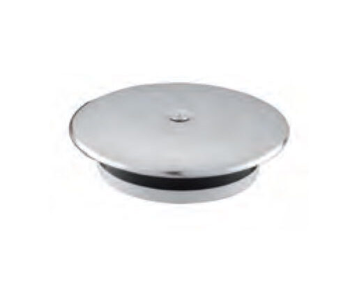 PIASTRA INOX CIECA CON TAPPO PER POZZETTO 4 VIE