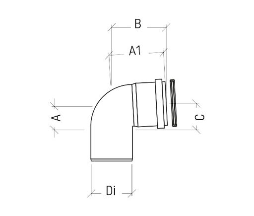 CURVA 90° IN POLIPROPILENE